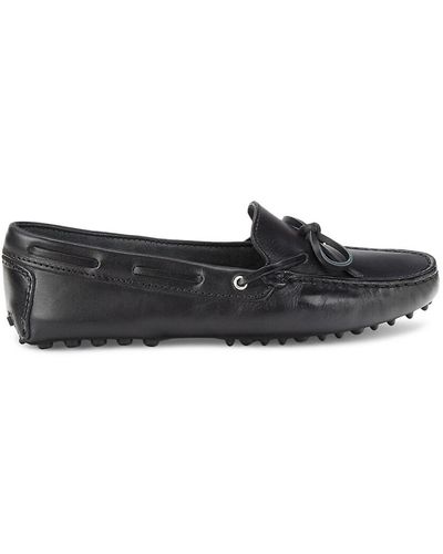 Saks Fifth Avenue Saks Fifth Avenue Leather Driving Loafers - Black