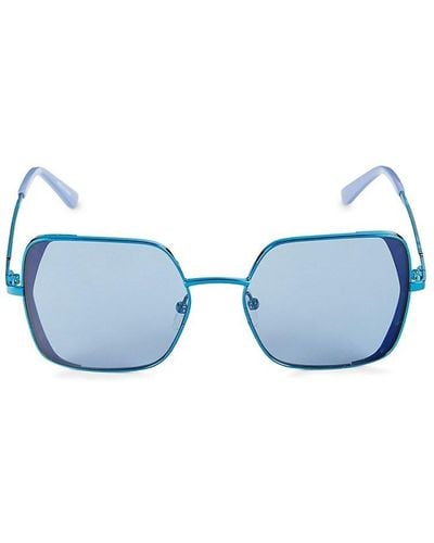 Karl Lagerfeld 56mm Geometric Sunglasses - Blue