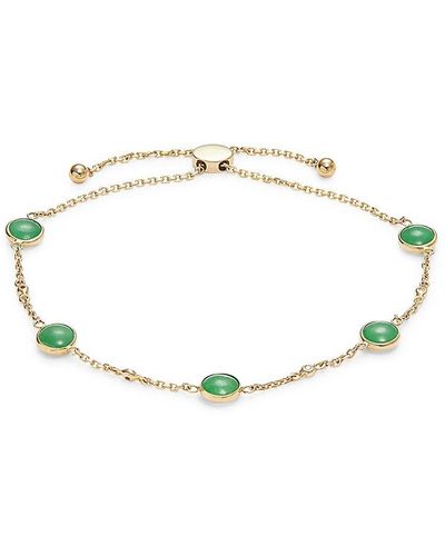 Effy 14k Yellow Gold, Jade & Diamond Bracelet - Metallic