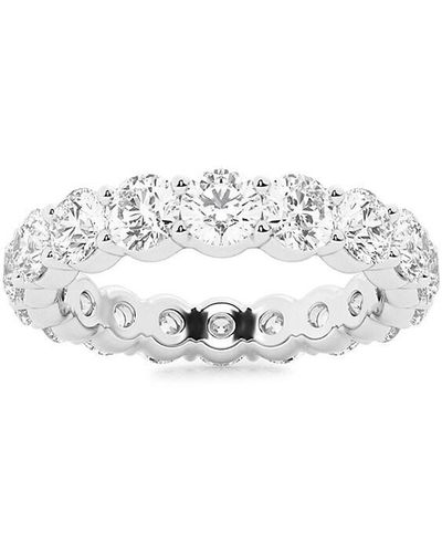 Saks Fifth Avenue Saks Fifth Avenue Build Your Own Collection Platinum & Natural Round Diamond Eternity Band - White