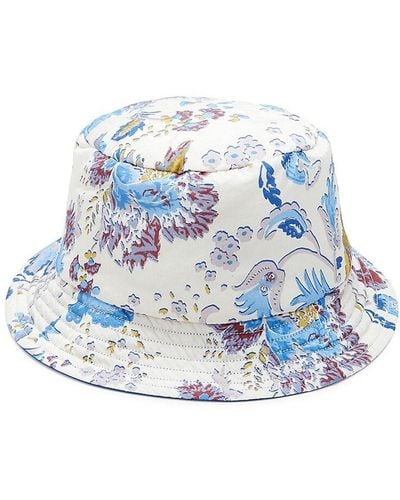 Isabel Marant Reversible Puffer Bucket Hat - Blue