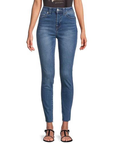 True Religion Halle Mid Rise Faded Wash Jeans - Blue