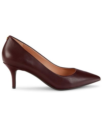 Cole Haan Goto Park Point Toe Leather Court Shoes - Brown