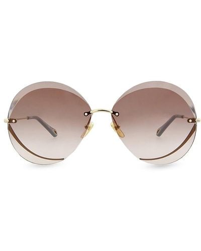 Chloé 64mm Oval Sunglasses - Pink