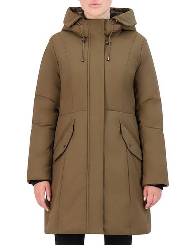Cole Haan Signature Water Resistant Twill Parka - Black