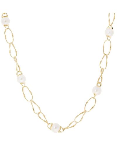 Marco Bicego Marrakech Onde 18k Yellow Gold & 5-10mm Round White Cultured Freshwater Pearl Necklace - Metallic