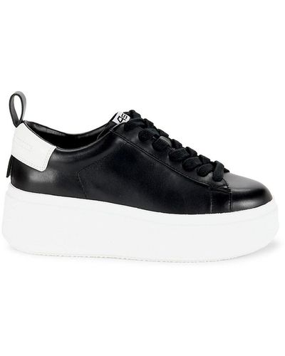 Ash As Move Leather Platform Sneakers - Black