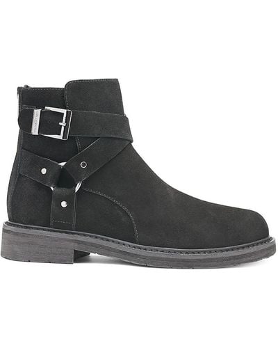 Karl Lagerfeld Suede Ankle Boots - Black