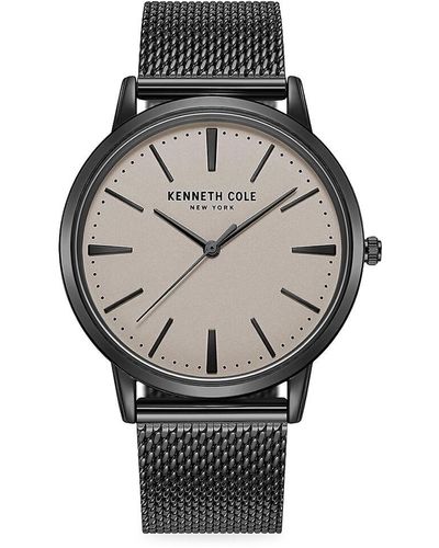 Kenneth Cole Classic 44Mm Ip Mesh Bracelet Watch - Gray