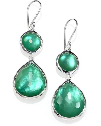 Ippolita Gemstone Doublet And Sterling Silver Earrings/mint - Green