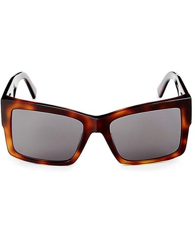 Sportmax 56mm Rectangle Sunglasses - Brown