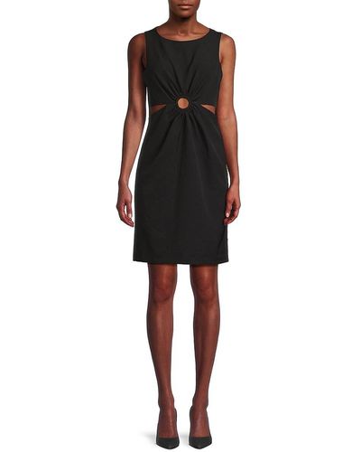 Julia Jordan Cutout Shift Mini Dress - Black