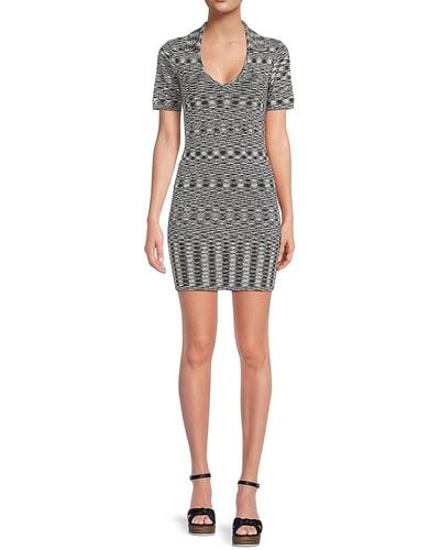 Solid & Striped Olivier Marled Space Dye Mini Bodycon Dress - Multicolour