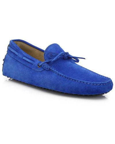 Tod's Gommino Suede Driving Loafers - Blue
