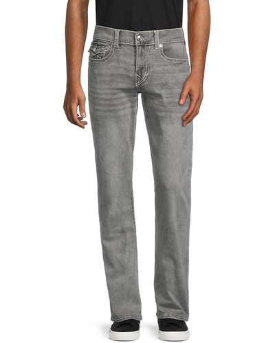 True Religion Ricky High Rise Relaxed Fit Jeans - Grey