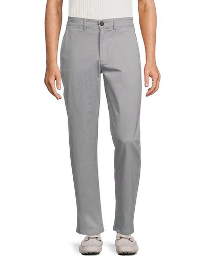 Saks Fifth Avenue Flat Front Straight Pants - Blue