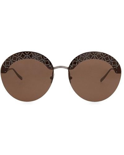 Alaïa 61mm Studded Oval Sunglasses - Brown
