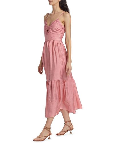 Sea Roberta Silk Maxi Dress - Pink