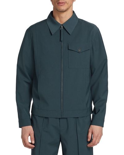 Helmut Lang Zip Tailored Jacket - Blue