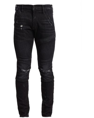 G-Star RAW Rackam 3d Ripped Skinny Jeans - Black