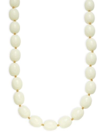 Kenneth Jay Lane 22K Goldplated & Bead Necklace - Natural