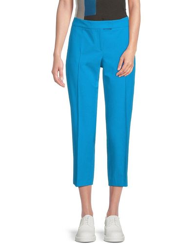 Akris Punto Frankie Solid Cropped Trousers - Blue
