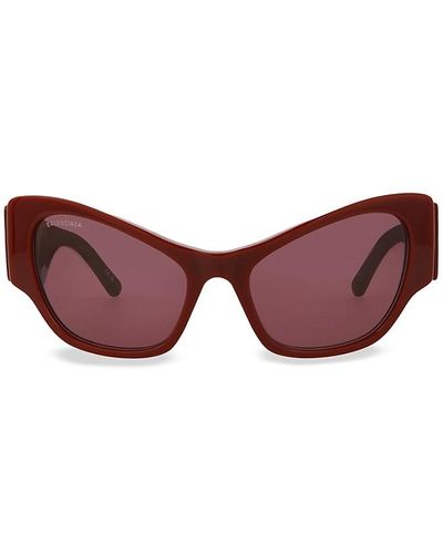 Balenciaga 58mm Cat Eye Sunglasses - Red