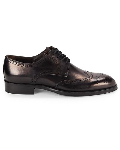 Bruno Magli Costa Wingtip Leather Oxford Brogues - Black