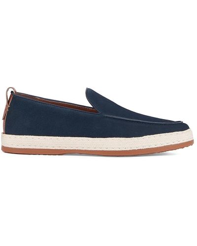 Vintage Foundry Aslan Moc Toe Leather Loafers - Blue
