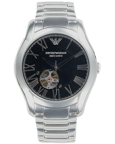 Emporio Armani 43Mm Stainless Steel Bracelet Watch - Black