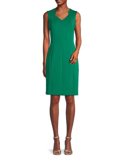 Calvin Klein Sweetheart Sheath Mini Dress - Green