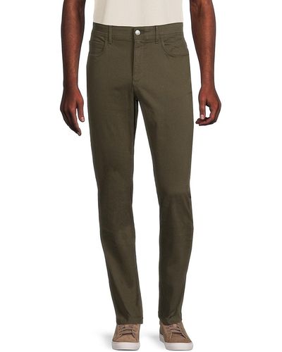 Calvin Klein Slim-Fit Stretch-Cotton Trousers - Green