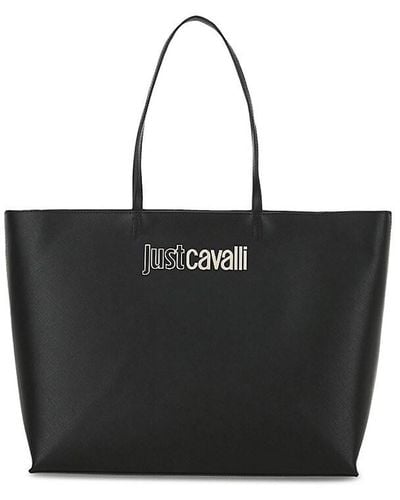 Just Cavalli Signature Logo Tote - Black