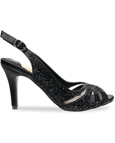 Lady Couture Adore Embellished Slingback Sandals - Black