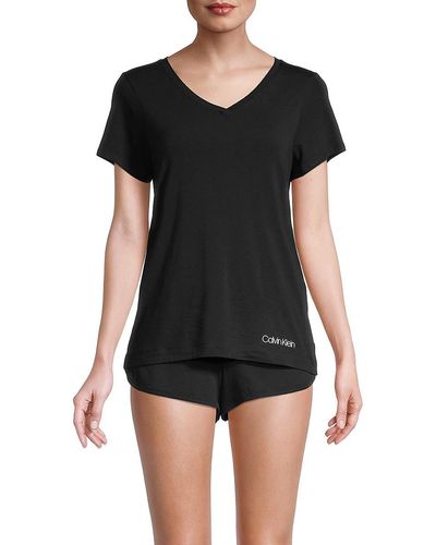 Calvin Klein 2-piece Logo Pyjama Short Set - Black