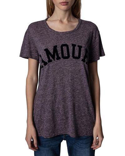 Zadig & Voltaire Amour Crewneck T-shirt - Purple