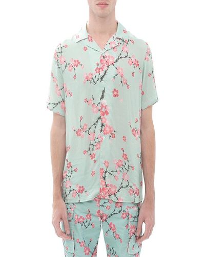Cult Of Individuality Floral Camp Shirt - White