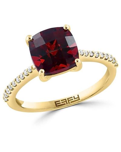 Effy 14K, Garnet & Diamond Ring - Pink