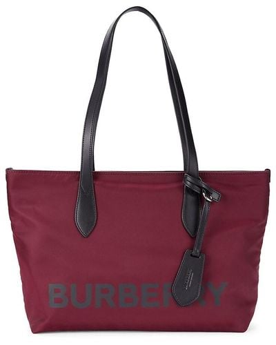 Burberry Logo Tote - Purple