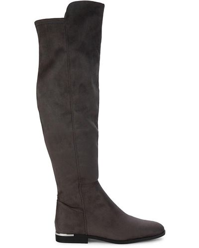 Nine West Allair 2 Faux Suede Over-the-knee Boots - Grey