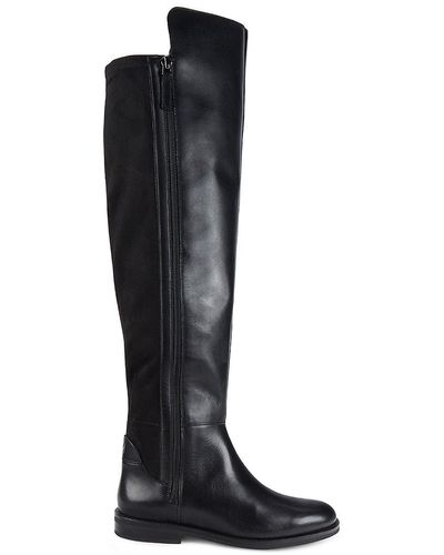 Cole Haan Chase Mixed Media Tall Boots - Black