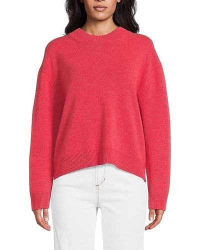 Twp Dropped Shoulder Cashmere Sweater - Red