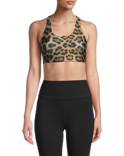 Terez Reversible Leopard-print Sports Bra - Black
