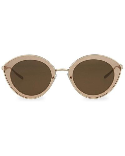 Alaïa 48mm Round Cat Eye Sunglasses - Natural
