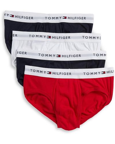 Tommy Hilfiger 4-pack Logo Briefs Set - Red