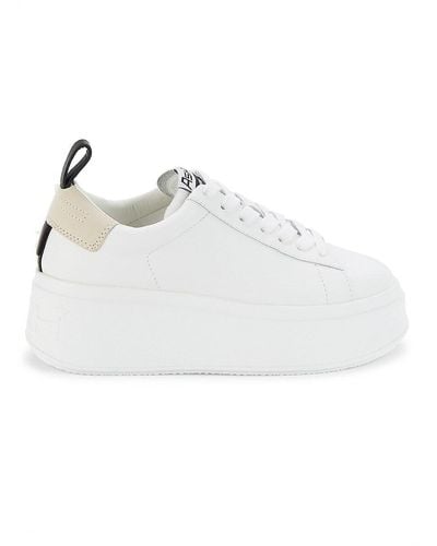Ash Move Leather Platform Sneakers - White