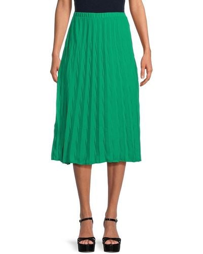 Nanette Lepore Knit A Line Midi Skirt - Green