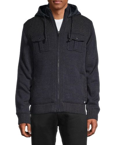 American Stitch 'Zip Up Hooded Jacket - Blue