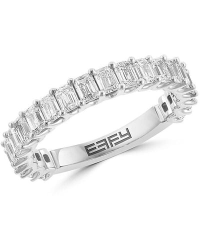Effy 14k White Gold & 1.61 Tcw Lab Grown Diamond Band Ring
