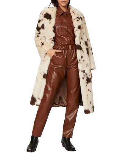 Stand Studio Theresa Faux Fur Coat - Brown